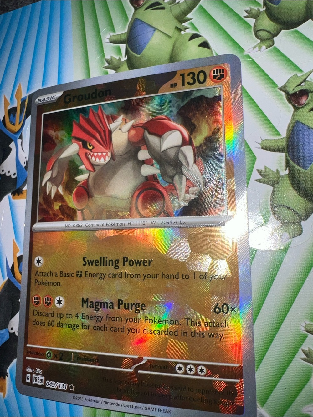 Pokemon Groudon Holofoil Trading Card - Red/Gold
